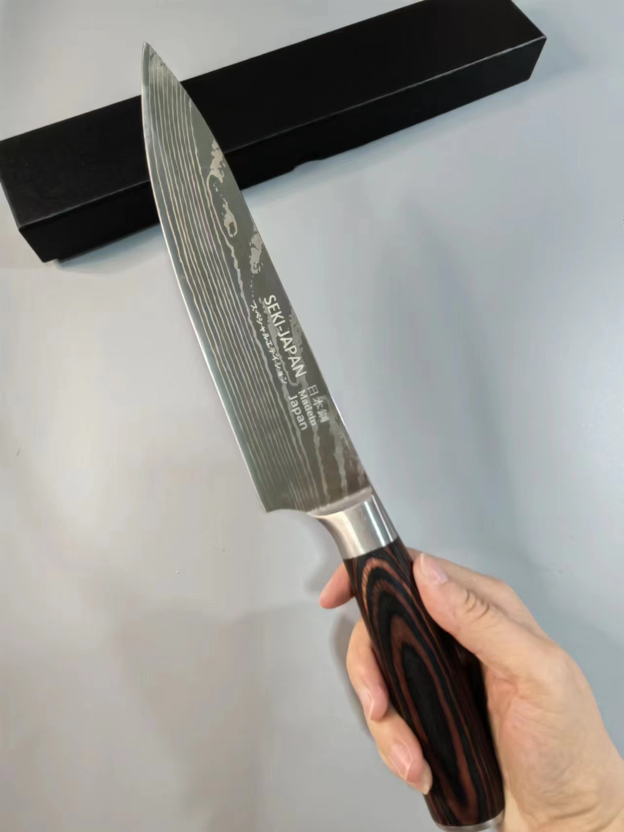 มีดเชฟญี่ปุ่น SEKI-JAPAN J24 มีดญี่ปุ่นลายดามัสกัส มีเชฟ8นิ้วลายดามัสกัส