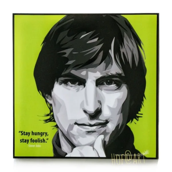 รูปภาพ Steve Jobs สตีฟ จอบส์ รูปภาพ​ติดผนัง pop art พร้อมกรอบและที่แขวน กรอบรูป แต่งบ้าน ของขวัญ ของสะสม