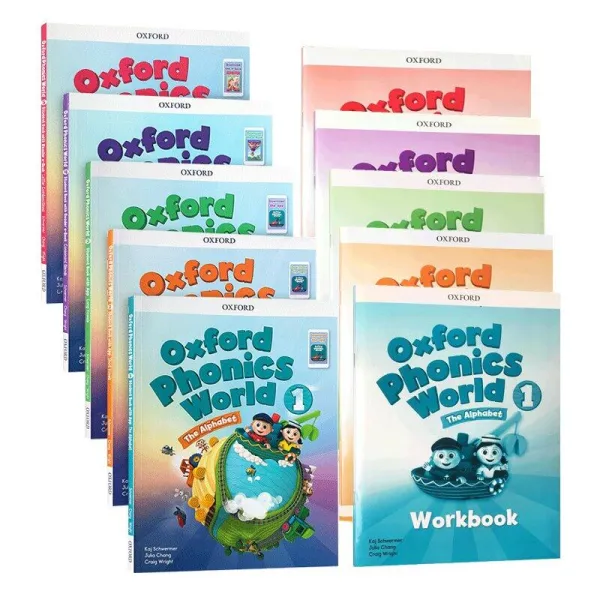 Oxford Phonics World 1-5 หนังสือ ภาษาอังกฤษ หนังสือเรียน พร้อมแบบฝึกหัด สำหรับเด็กวัยประถม โฟนิกส์ โฟนิกซ์ Phonics Learning English Book Primary school Student Homeschooling