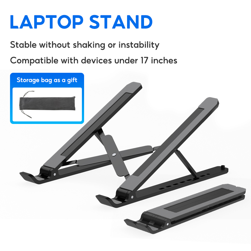 OWIRE แท่นวางโน๊ตบุ๊ค ขาตั้งแล็ปท็อป Laptop Stand ที่วางโน๊ตบุ๊ค ที่วางแล็ปท็อป METAL แท่นวางแล็ปท็อป พับได้ น้ำหนักเบา ปรับได้ 7 ระดับ