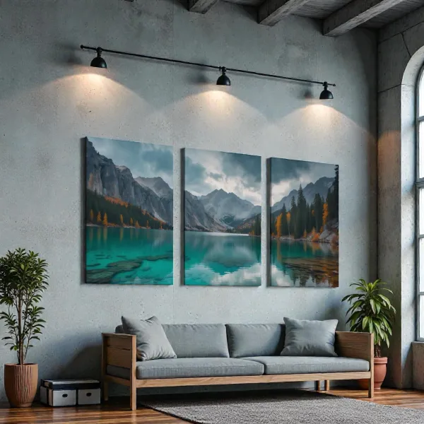 Framecraft เซ็ต 3 ภาพ ภาพวิว ราคาถูก รูปมินิมอล ภาพพิมพ์บนแคนวาส พร้อมกรอบ | Set 3 paintings, Veiw Landscape Wall Art, Print on Canvas, Ready to Hang