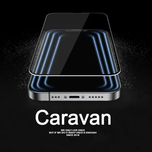 2# Caravan Crew ฟิล์มกระจกนิรภัย เต็มจอ ฟิล์ม iPhone 16 15 14 13 6 6S 7 8 Plus X XS MAX XR 11 PRO SE 2020 12 mini film ฟิล์มกระจก ฟิล์มกันรอยโทรศัพท์ ฟิล์มติดกระจก