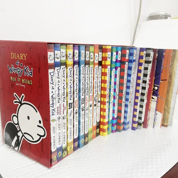 25 Books English Diary of a Wimpy Kid Comic Novel Storybook Children Daily Reading Book Gift Box Packing Age 6-12