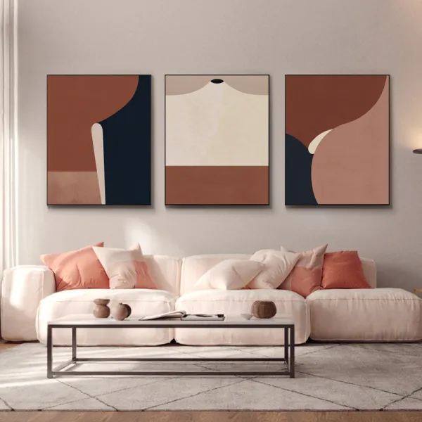 รูปภาพพิมพ์ผ้าแคนวาส Set3pcs. สินค้าพร้อมกรอบ ภาพ ART ภาพแขวนผนัง รูปภาพตกแต่งบ้าน กรอบพีวีซี