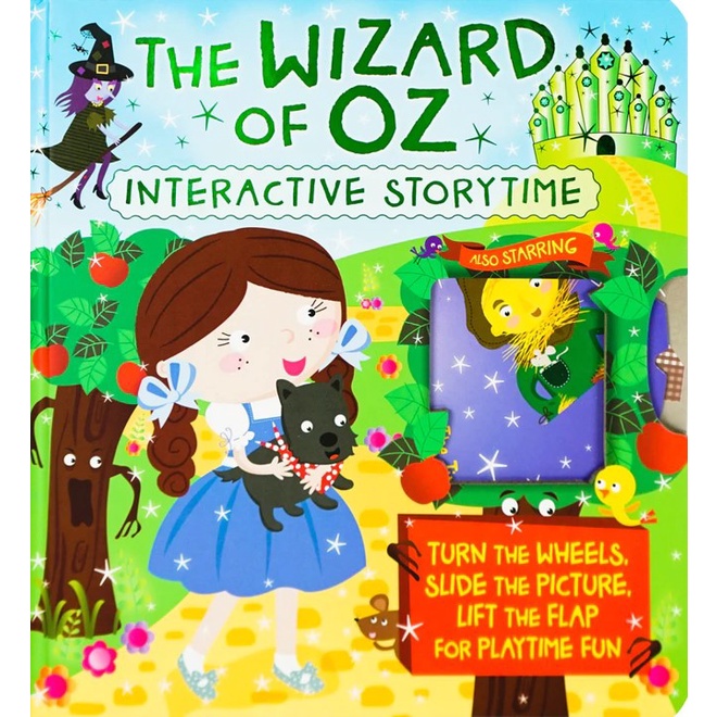 The Wizard of Oz Interactive Storytime หนังสือเด็ก ภาษาอังกฤษ บอร์ดบุ๊ค หมุน ดึง เลื่อน ได้ Board Book #7949 [X]