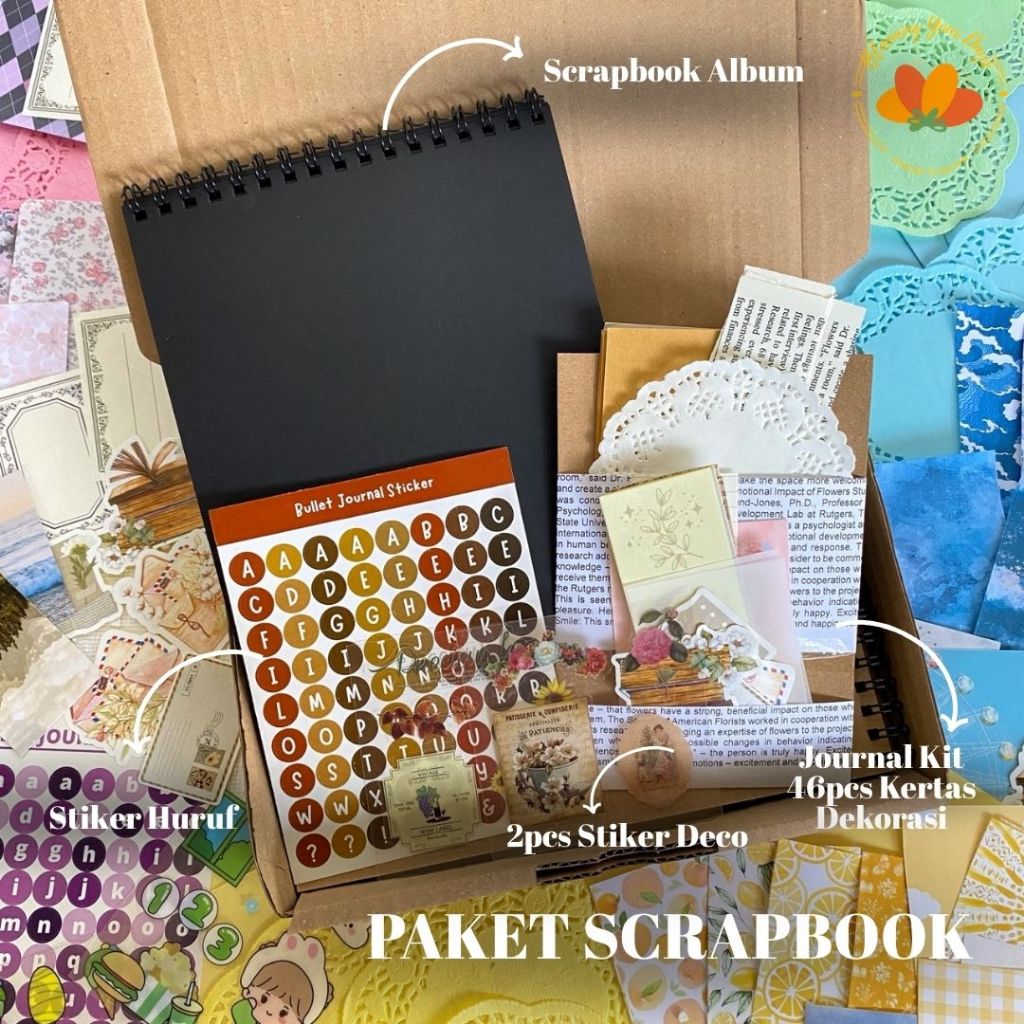 SCRAPBOOK PACKAGE & COMPLETE CONTENDS HARDCOVER A5 (15x21 ซม.) ตกแต่งกระดาษ deco สติ๊กเกอร์สมุดภาพอัลบั้ม Vintage Note Book Story Book ครบรอบของขวัญวาเลนไทน์ SCRAP A5 PLAIN - ALBUM - ของขวัญวินเทจ ...