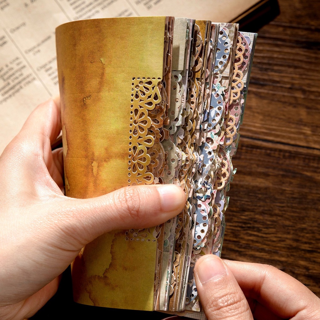 20 ชิ ้ น/pack Vintage Lace Scrapbook Cutouts กระดาษวัสดุตกแต ่ งกระดาษสําหรับ Junk Journal Kit DIY Arts Craft Album Collage