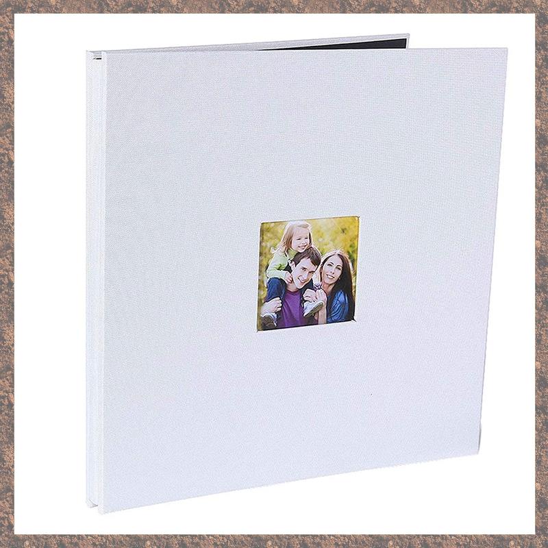 (MUDJ) Photo Album Self Adhesive Scrapbook for Wedding/Family/Lovers Linen Cover DIY Gift for Valentines Day Mothers