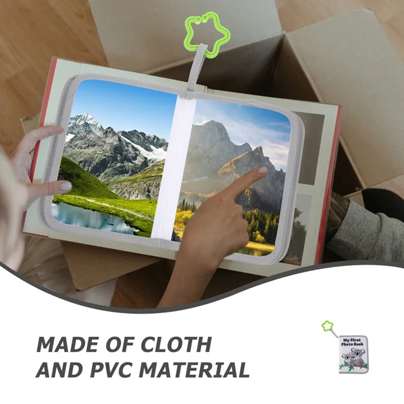 【Latest model】Baby Photo Album Book Soft Cloth Newborn Picture Book First Year Toddler Photo Book Kids Photo Memory Book Record Baby