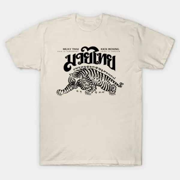 NEW THAILAND muay thai T-SHIRT แขนสั้นผ้าฝ้าย สไตล์ไทย T6 สามารถสวมใส่ได้ทั้งชายและหญิง S-5XL เสื้อยืดพิมพ์ลาย T SHIRT